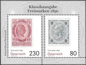 Souvenir Sheet, Definitives 1890 - Emperor Franz Joseph I, Austria,  , Stamps