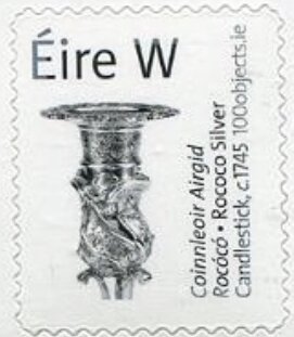 Stamp, Rococo Silver Candlestick 1745, Ireland,  , Silver Objects