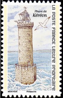 Stamp, Kereon Lighthouse, France,  , Lighthouses