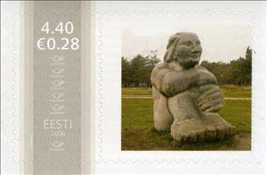 Stamp, Sculptures of Tallinn - Mõttlik mees, Personalized and Private Mail Stamps,  , Sculptures