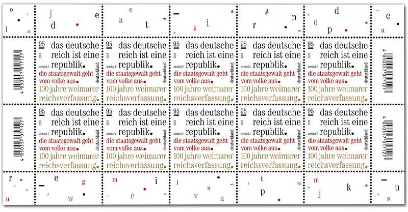 Centenary of the Weimar Constitution