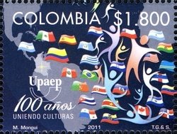 Stamp, PUASP (PUASP Centenary), Colombia,  