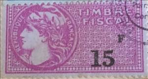 Stamp, Timbre fiscal, France,  , Gods and goddesses, Mythology