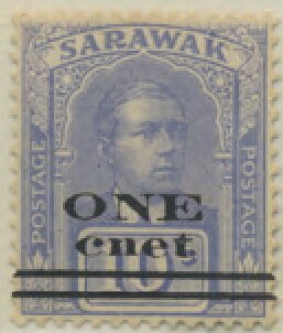 Sir Charles Vyner Brooke surcharged