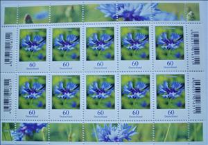 Mini Sheet, Blumen / Kornblume, Germany, Federal Republic,  , Flowers, Plants (Flora)
