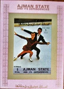 Souvenir Sheet, Figure Skating (pairs), Ajman,  , Olympic Games, Sports