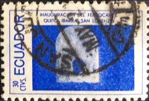 Stamp, View leaving Railway Tunnel, Ecuador,  