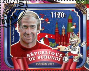 Stamp, Bobby Charlton, Cinderellas,  , Famous People, Football (Soccer)