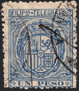 Stamp, Escudo de España. Corona Real, Philippines,  