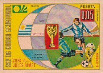 Stamp, Montevideo, Equatorial Guinea,  , Football (Soccer), Sports