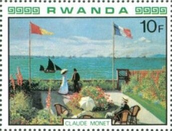 Stamp, Claude Monet, Rwanda,  , Art, Paintings
