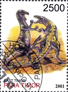 Stamp, Dinosaurs, Cinderellas,  , Animals (Fauna), Dinosaurs, Prehistorical Animals