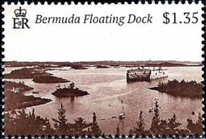 Stamp, Floating Dock of Bermuda, Bermuda,  , Ships