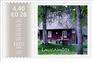 Stamp, Laugamõts, Personalized and Private Mail Stamps,  , Houses, Trees