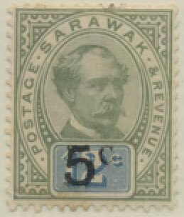 Stamp, Surcharged in Black, Federal Malay States,  , Famous People, Heads of State, Men