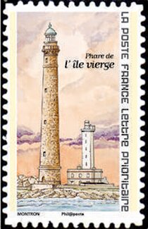 Stamp, L'Ile Vierge Lighthouse, France,  , Lighthouses