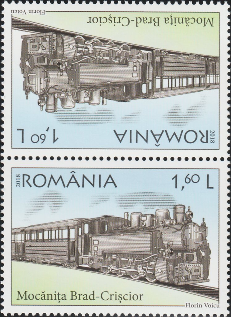 Brad-Crişcior Mocăniță Steam Train Tête-bêche Pair Type II