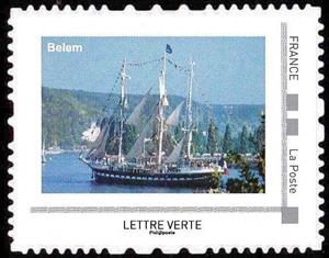 Stamp, Belem, France,  , Sailing Ships, Ships