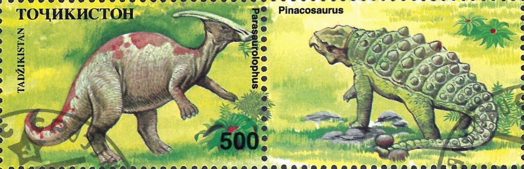 Parasaurolophus and Pinacosaurus