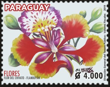 Stamp, Flowers of Paraguay, Paraguay,  , Flowers, Plants (Flora)