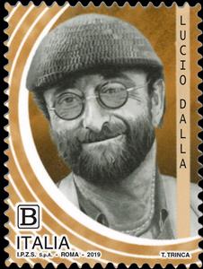 Stamp, Lucio Dalla, Italy,  , Famous People, Men, Musicians
