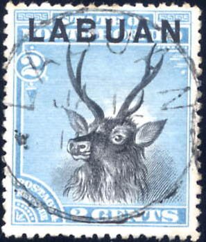 Stamp, Sambar Deer (Cervus unicolor), Labuan,  , Deer
