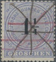 Stamp, Number on rosette, German States,  , Numbers