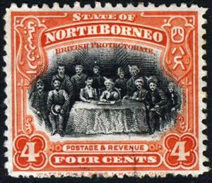 Stamp, The Sultan of Sulu, North Borneo,  , Famous People, Heads of State, Sultan