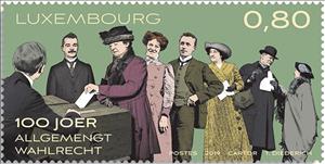 Stamp, Centenary of Women's Suffrage in Luxembourg, Luxembourg,  , Elections, Women