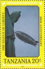 Goodyear blimp, skirt of Statue
