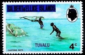 Stamp, Casting Nets, Tuvalu,  , Fishery