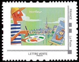 Stamp, Honfleur, France,  