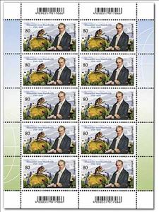 Mini Sheet, 250. Geburtstag von Alexander von Humboldt, Germany, Federal Republic,  , Explorers, Famous People, Geographers, Men, Philosophers