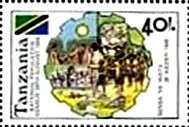 Stamp, Segments of economy and society, Tanzania,  