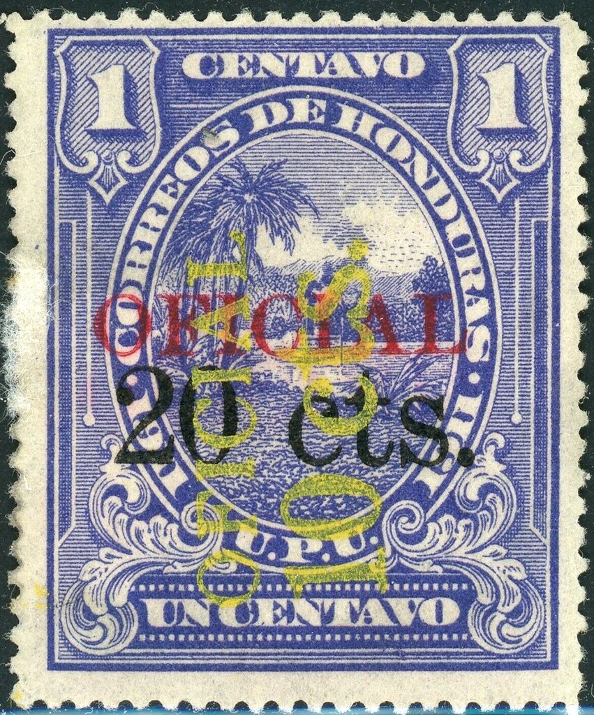 Honduran Scene overprinted with additional surcharge