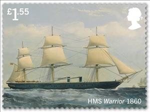 Stamp, HMS Warrior, United Kingdom of Great Britain & Northern Ireland,  , Sailing Ships, Ships, Warships