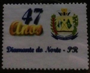 Stamp, 47 years of the town of Diamante Norte, Parana, Cinderellas,  , Coats of Arms