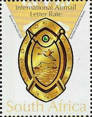 Stamp, Mendi Order for bravery, South Africa,  , Medals and Marks of Honour