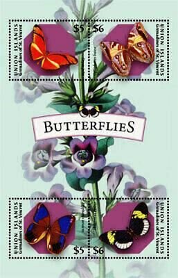 Mini Sheet, Butterflies, Saint Vincent Grenadines,  , Animals (Fauna), Butterflies, Insects
