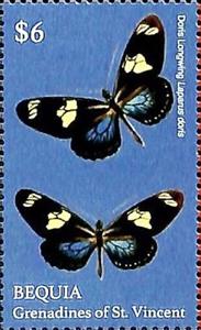 Stamp, Laparus doris, Saint Vincent Grenadines,  , Animals (Fauna), Butterflies, Insects