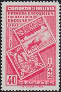 Stamp, First Stamp of Bolivia and Mi-325, Bolivia,  , Stamps, Aviation, Aircrafts