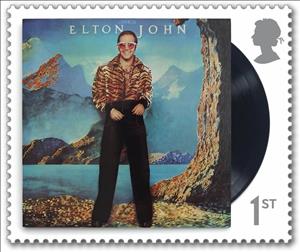 Stamp, Album Cover for Caribou by Elton John, United Kingdom of Great Britain & Northern Ireland,  , Composers, Famous People, Musicians, Singers