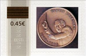 Stamp, Kustav Ernesaks, Personalized and Private Mail Stamps,  , Numismatics