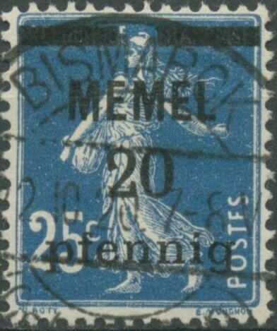 The Seederess, overprint Memel