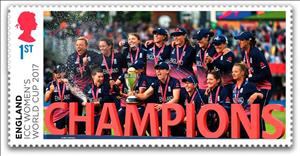 Stamp, Women's International Cricket Champions 2017, United Kingdom of Great Britain & Northern Ireland,  , Athletes, Cricket, Sports