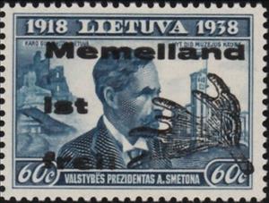 Stamp, overprint-20 years Lithuania, Germany, Occupations in the Years 1939-1945,  , Famous People, Heads of State, Men