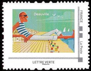 Stamp, Deauville, France,  