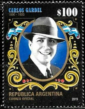 Stamp, Carlos Gardel, Tango Singer and Actor, Argentina,  , Actors, Famous People, Musicians, Singers