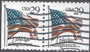 Se-tenant, I Pledge Allegiance / Flag, United States of America,  , Flags