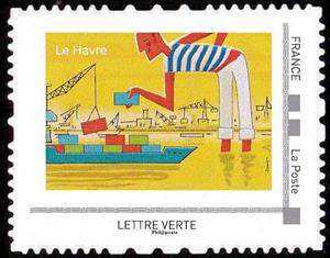 Stamp, Le Havre, France,  